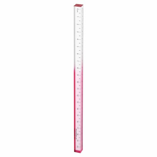HARFINGTON Acrylic Clear Straight Rulers 20cm Metric Transparent Gradient Three-Dimensional Plastic Ruler Square Cube Measuring Tool for Classroom Office, Pink - color: Pink, size: 20cm