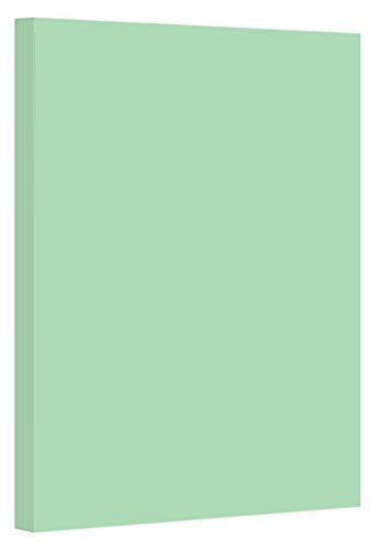 Green Pastel Color Card Stock Paper, 67lb Cover Medium Weight Cardstock, for Arts & Crafts, Coloring, Announcements, Stationary Printing at School, Office, Home | 8.5 x 11 | 50 Sheets Per Pack - color: Green