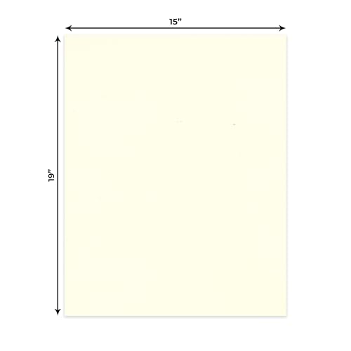 Cream Linen 15x19 Uncut Premium Mat Board - No Opening - 25 Mats - color: Cream Linen, size: 25 Mats