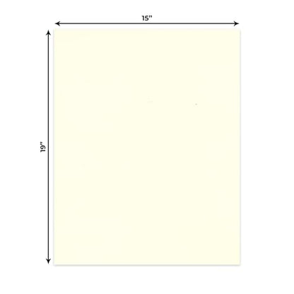 Cream Linen 15x19 Uncut Premium Mat Board - No Opening - 25 Mats - color: Cream Linen, size: 25 Mats