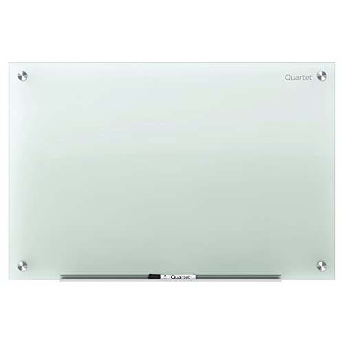 Quartet Whiteboard, Glass Dry Erase Board, Non-Magnetic, 6' x 4', Infinity Frameless Mounting, Frosted Surface, Accessory Tray and 1 Dry Erase Marker (G7248F) - color: Frosted, size: 72"W x 48"H