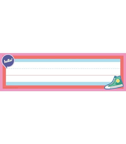 Carson Dellosa We Stick Together 36PC Groovy Name Labels for Kids, Retro Tags for Labeling Classroom, School Supplies, Chalkboard, Desk Organizer and Locker Organization, Teacher Decor - style: We Stick Together