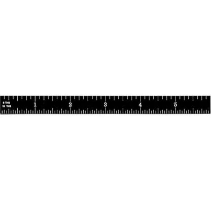 PEC Tools 12" Stainless Steel Flexible Metal Ruler with Black Chrome Finish, 4R Graduaction (1/8", 1/16", 1/32", 1/64"), High-Contrast Imperial Machinist Rule, Easy to Read, Made in USA - color: Black Chrome-Flexible, size: 12"