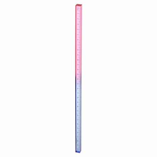 HARFINGTON Acrylic Clear Straight Rulers 30cm Metric Transparent Gradient Three-Dimensional Plastic Ruler Square Cube Measuring Tool for Classroom Office, Blue-Pink - color: Blue-Pink, size: 30cm