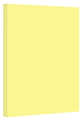 Canary Pastel Color Card Stock Paper, 67lb Cover Medium Weight Cardstock, for Arts & Crafts, Coloring, Announcements, Stationary Printing at School, Office, Home | 8.5 x 11 | 50 Sheets Per Pack - color: Canary