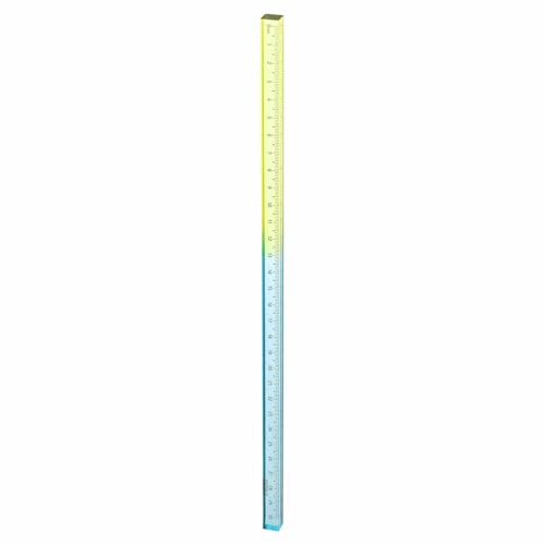HARFINGTON Acrylic Clear Straight Rulers 30cm Metric Transparent Gradient Three-Dimensional Plastic Ruler Square Cube Measuring Tool for Classroom Office, Blue Yellow - color: Blue Yellow, size: 30cm