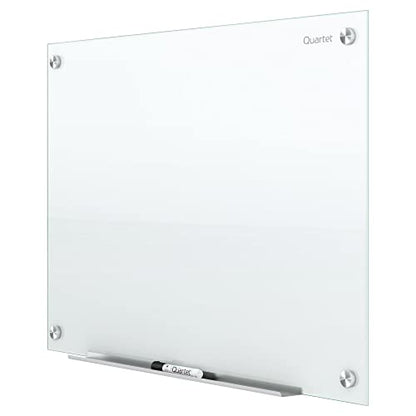 Quartet Dry Erase Board, Magnetic Whiteboard 3' x 2', Glass Board for Wall, Infinity, White (G3624NMW) - color: White, size: 36"W x 24"H