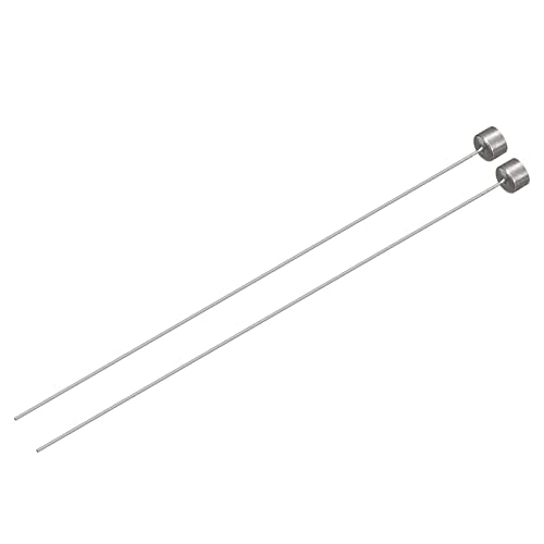 uxcell Straight Ejector Pins, 0.5mm (1/64") Dia. 65Mn Steel Round Tip Punch 100mm (4") Long for Mechanical Maintenance 2Pcs - size: 1/64"