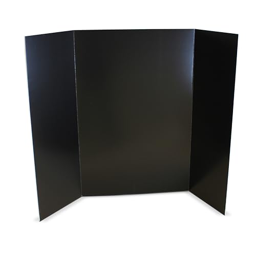 Flipside Products 36” x 48” Foam Project Boards for Presentations, Science Fair, School Projects, Event Displays and Trifold Picture Board - Single-Sided Black 3/16'' Thick - 24 Pack - color: Black, style: 24 Pack