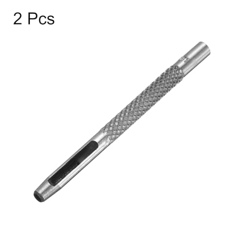 HARFINGTON 2pcs Leather Round Hole Punch, 3.5mm Hollow Hole Puncher Cutter Carbon Steel Circle Hole Punching Cutting Tool for Belt/DIY Leather Craft - size: 3.5mm