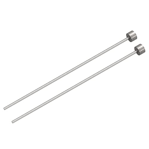 uxcell Straight Ejector Pins, 1mm (3/64") Dia. 65Mn Steel Round Tip Punch 100mm (4") Long for Mechanical Maintenance 2Pcs - size: 3/64"