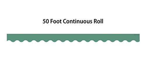 Teacher Created Resources Eucalyptus Green Scalloped Rolled Border Trim - 50ft - Decorate Bulletin Boards, Walls, Desks, Windows, Doors, Lockers, Schools, Classrooms, Homeschool & Offices