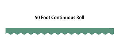 Teacher Created Resources Eucalyptus Green Scalloped Rolled Border Trim - 50ft - Decorate Bulletin Boards, Walls, Desks, Windows, Doors, Lockers, Schools, Classrooms, Homeschool & Offices