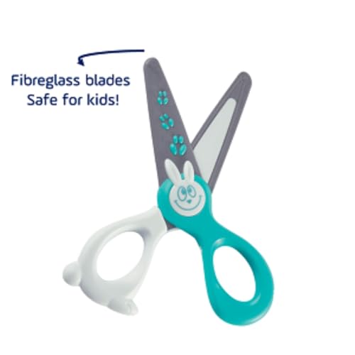 Maped 키디컷 안전 가위, 어린이용, 12.1 cm (4.75 인치), 뭉툭한 끝, 오른손 및 왼손잡이용 (037800) - size: 4.75 Inch