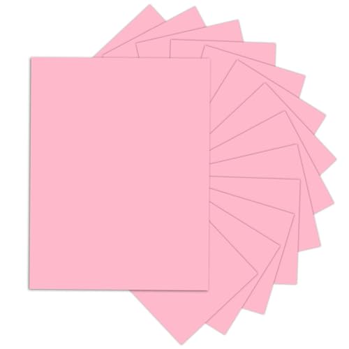 24 Sheets Pink Cardstock 8.5 x 11 Thick Paper, Goefun 80lb Card Stock Printer Paper for Arts & Crafts, Valentines Day, Stationary Printing - color: pink