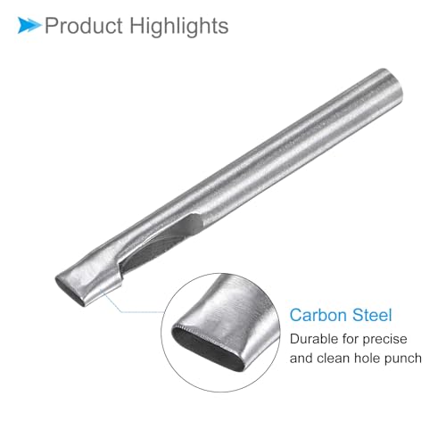 Hollow Punch, 3mm x 10mm Hole, 45# Steel Oval Shaped Gasket Tool - (Applications: for Leather DIY Leathercraft Wallet) - size: 3mm x 10mm