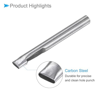 Hollow Punch, 3mm x 10mm Hole, 45# Steel Oval Shaped Gasket Tool - (Applications: for Leather DIY Leathercraft Wallet) - size: 3mm x 10mm