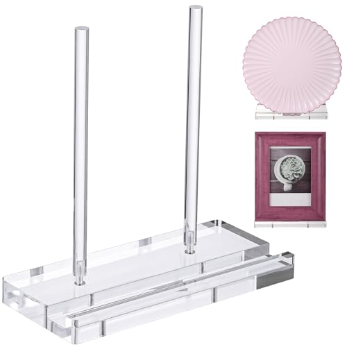CroBlissful Tabletop Acrylic Display Stand 12 x 6 x 12 Inch Clear Easel Acrylic Book Display Holder Artwork Storage Rack for Picture Frame Albums Record Magazine Tablet Canvas Board(Clear) - color: Clear, size: 12 x 6 x 12 Inch