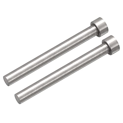 uxcell Straight Ejector Pins, 9.5mm (3/8") Dia. 65Mn Steel Round Tip Punch 100mm (4") Long for Mechanical Maintenance 2Pcs - size: 3/8"