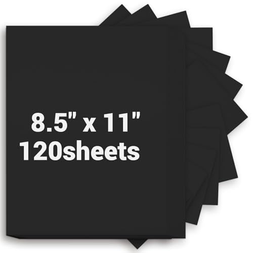 Cardstock Paper, Black Cardstock 8.5x11, 120 Sheets Card Stock, 200GSM Thick Printer Paper 8.5x11, Black Blank Card Stock Paper for Greeting Cards, DIY Cards, Wedding Invitation, Postcards - color: Black, size: 8.5x11 IN-120 Sheets