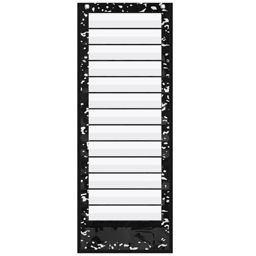 Eersida Composition Notebook Classroom Schedule Pocket Chart with 13+1 Pockets 18 Dry Eraser Blank Cards and 2 Hooks, 13 x 35.4 Inch Teacher Daily Schedule Cards for Preschool Kindergarten Classroom - style: Schoolgirl