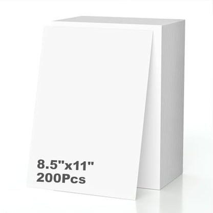 200 Sheets of Cardstock 8.5 x 11, Heavyweight Cover Cardstock Printer Paper 8.5 x 11, 190 gsm Bright White Card Stock Paper for DIY, Professional Printing, Wedding Invitations, Office Cards & Crafts - color: White - 200 Sheets, size: 8.5"x11"