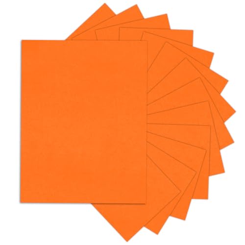 Orange Cardstock Paper 8.5 x 11 80lb Card Stock, Goefun 24 Sheets Orange Construction Paper for Halloween Card Making, Invitations, Menus, DIY Cards - color: orange