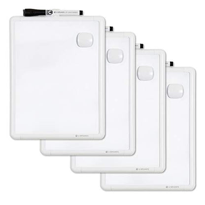 U Brands Contempo Magnetic Dry Erase Board White Board Bundle, 8.5” x 11”, White Modern Frame, Includes 4 Boards, 4 Markers, and 4 Magnets - style: 4 Boards + 4 Markers + 4 Magnets