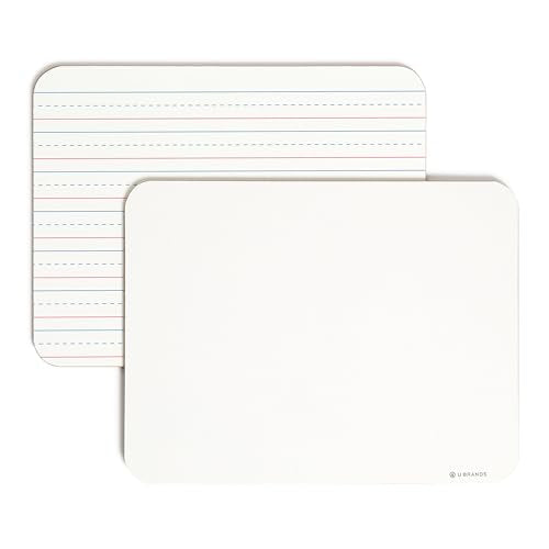 U Brands Dry Erase Lapboards, 10 Pack, 9" x 12", Double-Sided Small Whiteboards for School, Student Lapboards for Classroom, School & Homeschool Supplies, Portable Mini Whiteboard Set - style: 10 Count