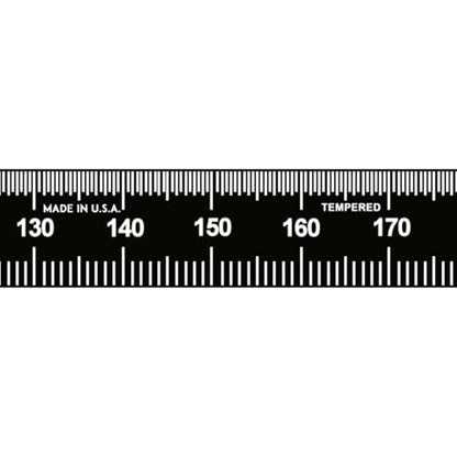 PEC Tools 300mm Flexible Metal Ruler, Stainless Steel with Black Chrome Finish, High Contrast, Fully Metric Graduation (0.5mm, 1.0mm), Easy to Read Machinist Rule, Made in USA - color: Black Chrome-Flexible, size: 300mm