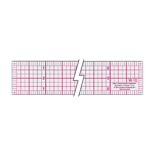 Westcott W-10 6-Inch 8ths Graph Ruler, Transparent, 1 x 6 in