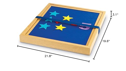 Learning Resources Double-Sided Tabletop Easel - Magnetic Easel for Kids, Classroom Tabletop Whiteboard, White Board for Kids, Toddler Dry Erase Board
