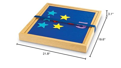 Learning Resources Double-Sided Tabletop Easel - Magnetic Easel for Kids, Classroom Tabletop Whiteboard, White Board for Kids, Toddler Dry Erase Board