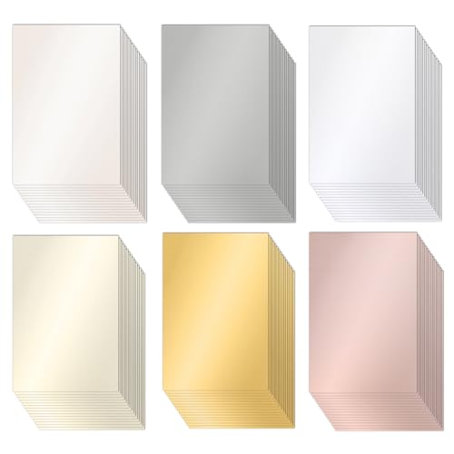 90 Sheets Shimmer Pearlescent Cardstock 5" x 7" 230gsm/85lb, 6 Colors | Thick Glitter Metallic Printer Paper, Double-Sided for Invitations, Card Making, DIY Craft, Certificates, Weddings - style: 90pcs Multicolor 5x7Inch