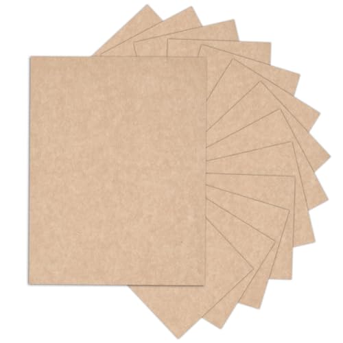 24 Sheets Parchment Cardstock 8.5 x 11 Textured Printer Paper, Goefun 90lb Tan Card Stock Printer Paper for Scrapbooking, Cardmaking, Invitations and Crafts - color: parchment