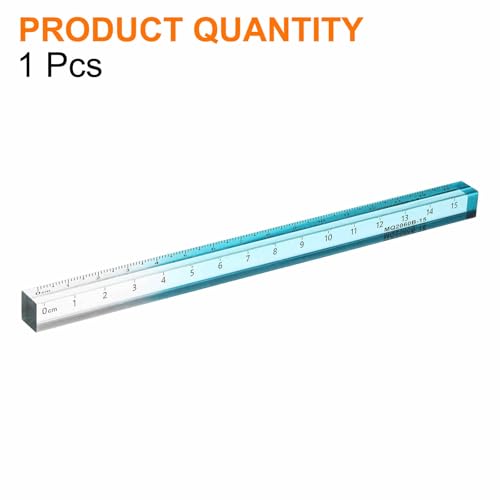 HARFINGTON Acrylic Clear Straight Rulers 15cm Metric Transparent Gradient Three-Dimensional Plastic Ruler Square Cube Measuring Tool for Classroom Office, Sky Blue - color: Sky Blue, size: 15cm