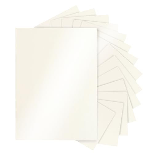 Silunkia 120 Sheets Cream Shimmer Cardstock 8.5 x 11 Off White Paper, 250gsm/92lb Premium Glossy Paper Card Stock for DIY Cards Making, Wedding Invitations, Anniversaries, Business Cards, Menus - color: Cream, size: 120 Sheets