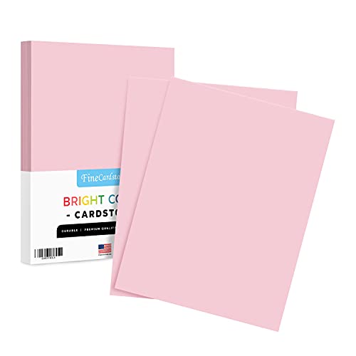 Premium Colored Card Stock Paper | 50 Sheets Pack | Superior Thick 65lb Cardstock, Perfect for School Supplies, Arts & Crafts | Acid & Lignin Free | 8.5 x 11" | Pink - color: Pink