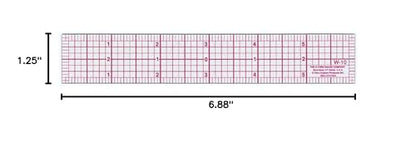 Westcott W-10 6-Inch 8ths Graph Ruler, Transparent, 1 x 6 in