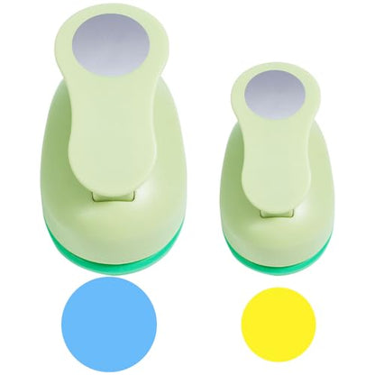 UCEC Circle Punch, 1 5/8 Inch Paper Punch, 2 Pcs Paper Punches for Crafting, Circle Hole Punch, Round Shaped Cutter for Scrapbook, Cards, DIY Albums Photos - size: 2pack, 5/8+1in