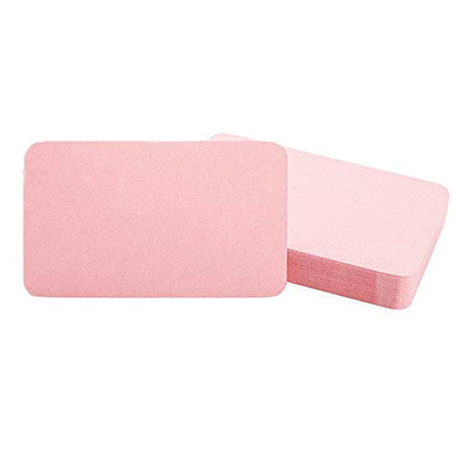 Blank Paper Message Card Business Cards Vocabulary Word Card Index Cards - About 100 pcs (Pink) - color: Pink/100PCS