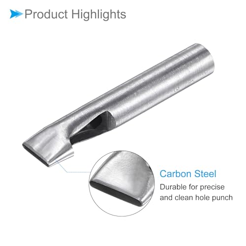 Hollow Punch, 3mm x 23mm Hole, 45# Steel Oval Shaped Gasket Tool - (Applications: for Leather DIY Leathercraft Wallet) - size: 3mm x 23mm