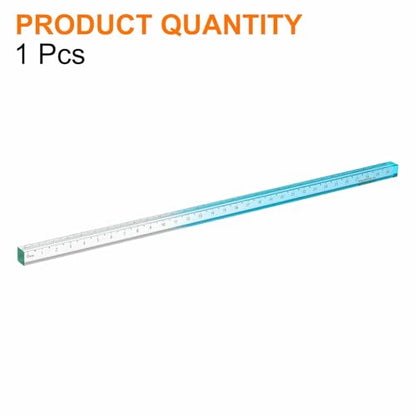 HARFINGTON Acrylic Clear Straight Rulers 30cm Metric Transparent Gradient Three-Dimensional Plastic Ruler Square Cube Measuring Tool for Classroom Office, Sky Blue - color: Sky Blue, size: 30cm