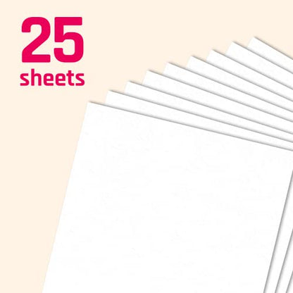 25 Pieces, (110 lb/300 gsm) - White Cardstock 12 x 12, Large Heavy Thick Card Stock Paper, Heavyweight 12x12 - color: White, size: 12 x 12 inches (25 Sheets)