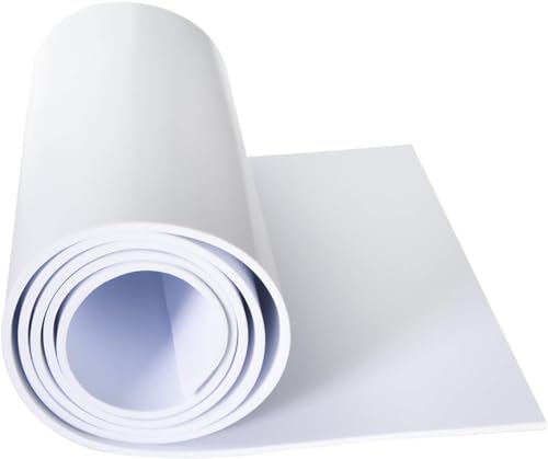 Closed Cell Neoprene Foam Rubber Sheet with Adhesive - 60 x 15 x 1/8 Inch Multi-Function Insulation, Soundproofing, and Weatherproof Foam Padding Easy Cut DIY, White - color: White, size: 60 x 15 x 1/8"