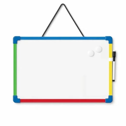 Double-Sided Magnetic Small White Board 11x7 Inch, Dry Erase Board with Marker & 2 Magnets, Hanging Mini Whiteboard for School, Home, Office, Classroom, Study, Teaching Use - size: 11x7 Inch