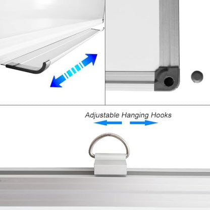 XIWODE 32x44 Inch Large Magnetic Dry Erase Board, Wall-Mounted Whiteboard Silver Aluminum Frame, Smooth Durable No Ghosting for Home School Office Conference - color: Silver, size: 32x44 Inches