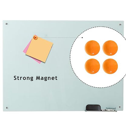Magnetic Glass Dry Erase Board - White Board 48 x 96 Inch Wall Mounted Glass Whiteboard, Large Frameless White Board for Wall Office, Home & School, - color: White, size: 48"W x 96"H