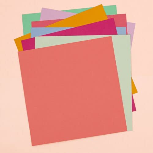 Craftelier - Pack of 5 Double Sided Canvas Texture Cardstock | Perfect Material for Scrapbooking and Craft Projects | Weight 216 grams | Size 30,48 x 30,48 cm (12" x 12") - Vanilla Colour - color: Vanilla