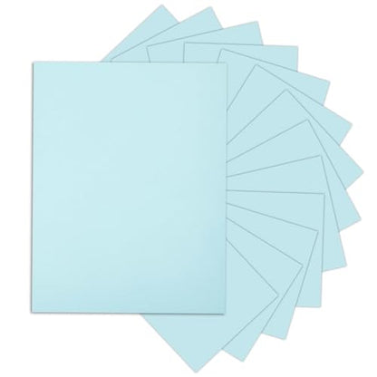 24 Sheets Light Blue Cardstock 8.5 x 11 Pastel Paper, Goefun 80lb Card Stock Printer Paper for Invitations, Menus, Crafts, DIY Cards - color: blue